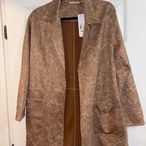 Soft Surroundings Paisley Tan Trench Coat